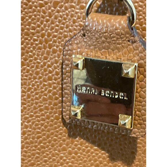 Henri Bendel Carlyle Satchel Pebbled Leather Carmel Handles & Crossbody Strap - Picture 4 of 14